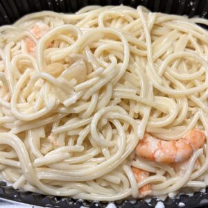 Espaguetis con gambas al ajillo